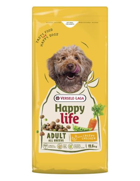 Adult Poulet 12,5Kg - Happy Life - Croquettes chiens adultes