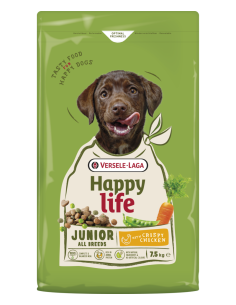 Junior Poulet 7,5Kg - Happy Life - Croquettes chiens juniors