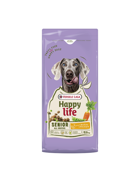 Senior Poulet 12,5Kg - Happy Life - Croquettes chiens seniors