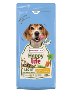 Light Poulet 12,5Kg - Happy Life - Croquettes chiens Régime