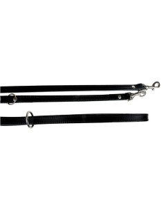 Laisse Cuir Police 3 Positions 20mm Noir