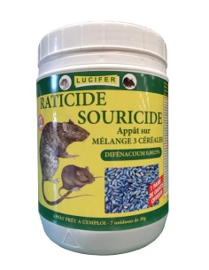 Raticide Souricide 3 céréales 140gr (difénacoum 0,0025%)