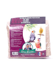 TAPIS LITIERE CHANVRE OISEAUX 110x50cm