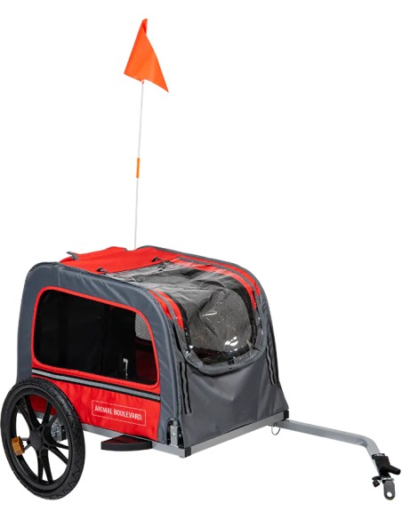 Roulotte de Vélo Rouge/Gris 130x63x78Cm