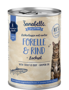 SANABELLE BOITE TRUITE  et  BOEUF 400Gr