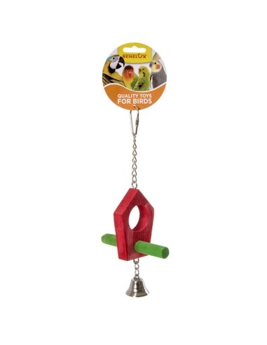 PERCHOIR EN BOIS DOUBLE+ CLOCHE