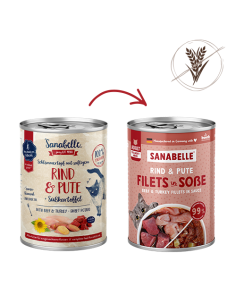 Sanabelle Boite Boeuf  et  Dinde 380Gr