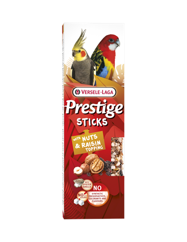 Sticks Gdes Perruches Noix et Raisins 60Gr