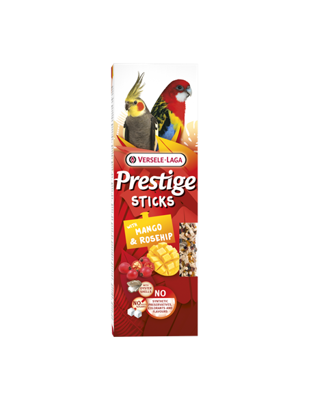 Sticks Gdes Perruches Mangue et Eglantine 70Gr