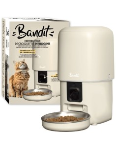 Distributeur Croquettes Connecté 4L  Crême