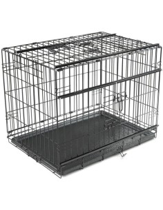 Cage Fer Pliante PREMIUM Noir 92.5x57.5x64Cm