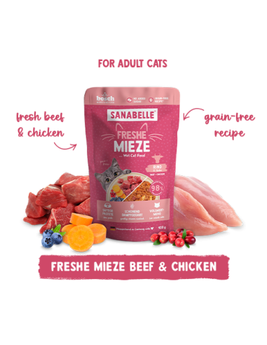 Sanabelle Frais Boeuf et Poulet 100Gr