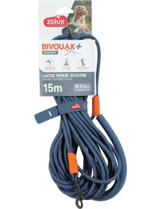 Laisse Ronde Silicone Bleu 5M - 10M ou 15M