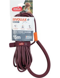 Laisse Ronde Silicone Rouge 5M - 10M ou 15M