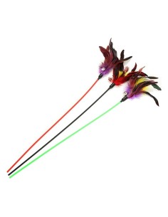 Jouet Chat Plumeau + Grelot 3 couleurs