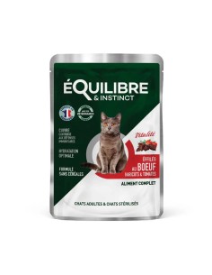 Equilibre et Instinct Chats Pochons 12x85Gr Boeuf