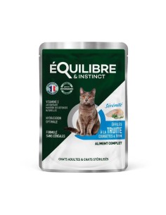Equilibre et Instinct Chats Pochons 12x85Gr Truite