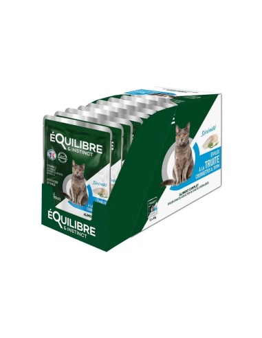 Equilibre et Instinct Chats Pochons 12x85Gr Truite