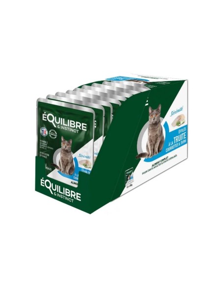 Equilibre et Instinct Chats Pochons 12x85Gr Truite