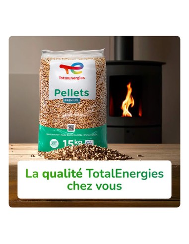 Pellets/Granulés de bois TotalEnergies DIN+ 15Kg
